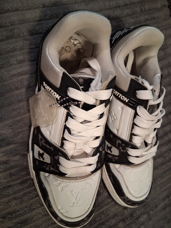 Louis Vuitton Other - Louis Vuitton Monogram Accent White & Black Sneakers